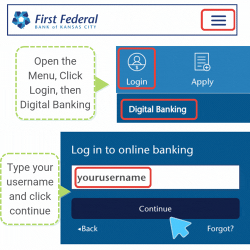 mobile login steps